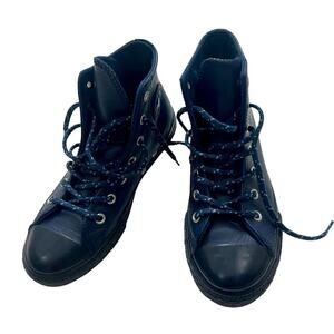 Leather Converse High Tops ~ NWOB